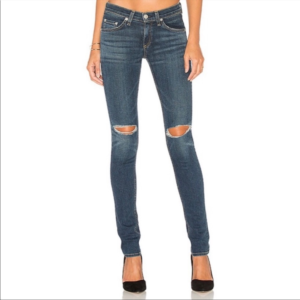 RAG & BONE Dark Washed Denim ‘The Skinny’ Jeans